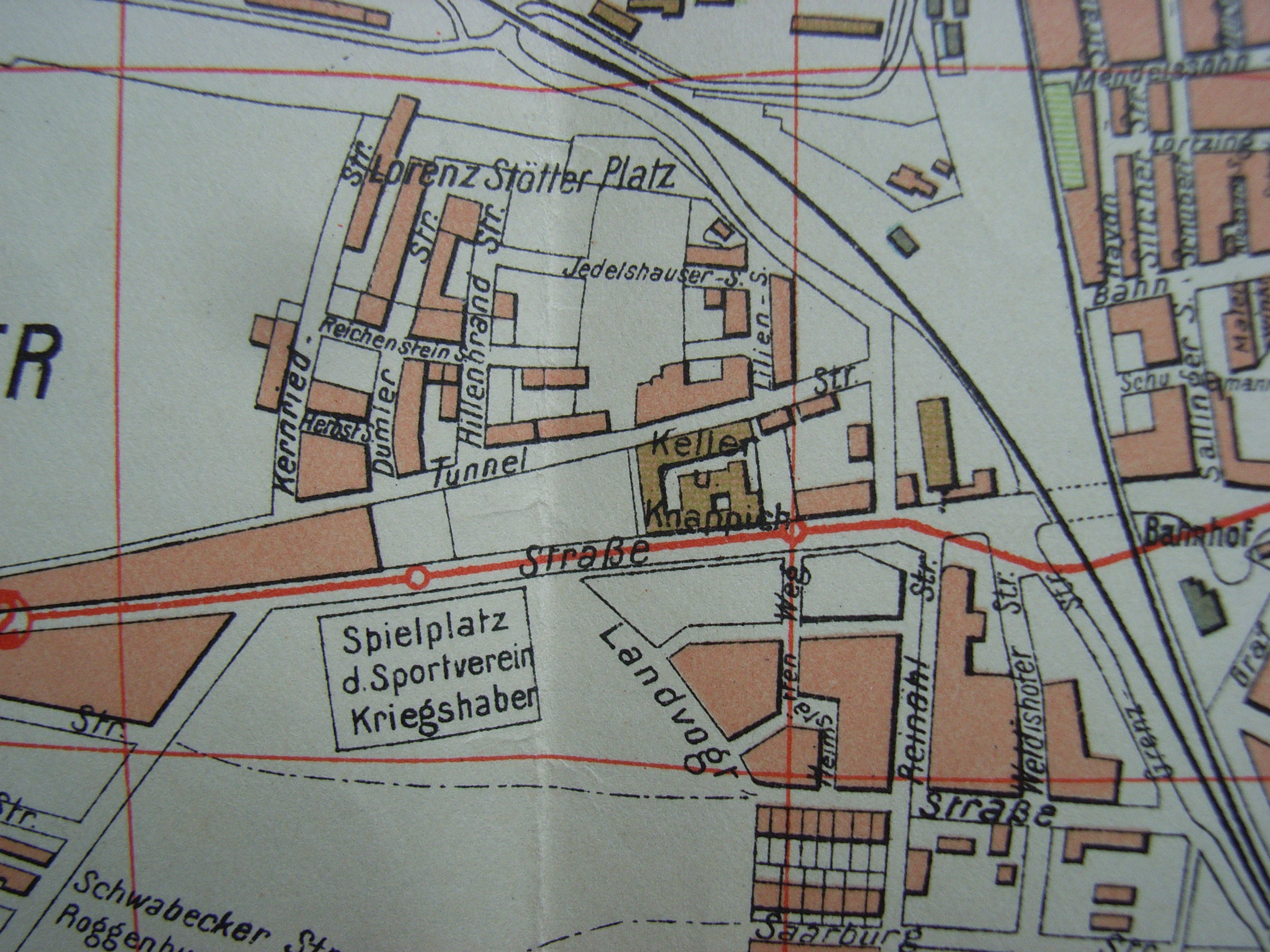 Stadtplan von Augsburg 1934: speziell Kriegshaber
