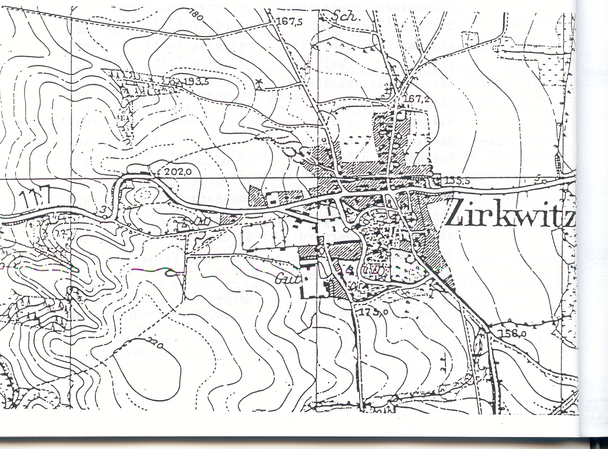 Zirkwitz 1:25 000 Karte