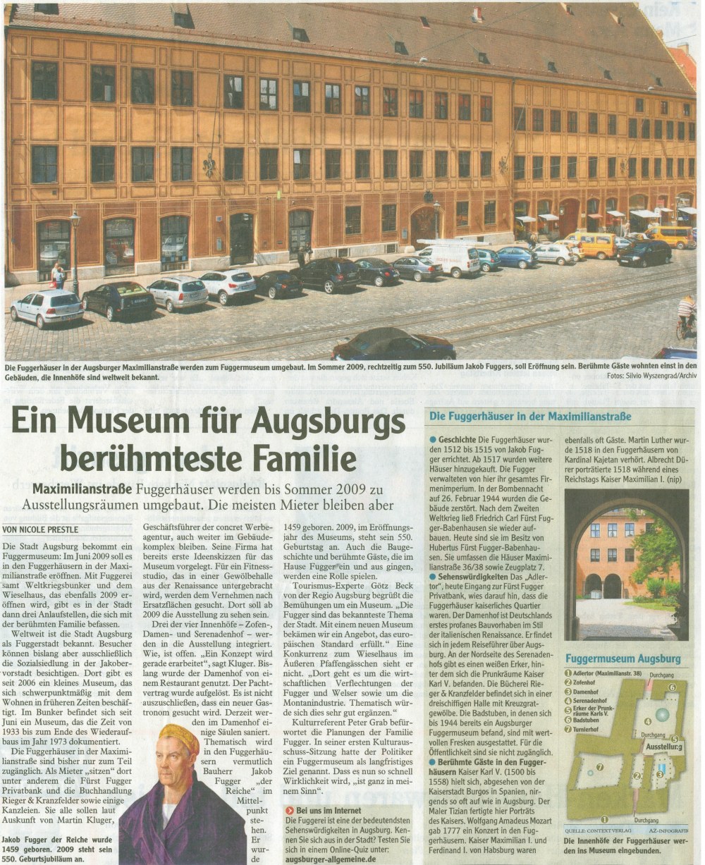 Plan zu Fuggermuseum